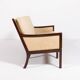 Canapé 3 places par Ole Wanscher pour P. Jeppensen, Danemark années 1960