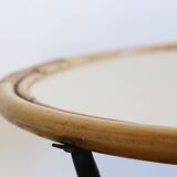 Adorable rattan coffee table and metal base, Scandinavian