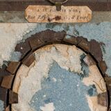 Miniature portrait of a woman in costume epoch louis xv frame wood