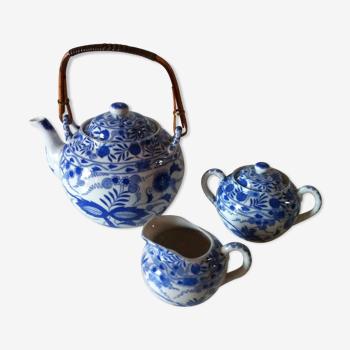 Teapot set milk pot and fine porcelain sugar
