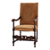18th-Century Belgian Baroque Armchair in Wood and Leather, Louis XIV Period