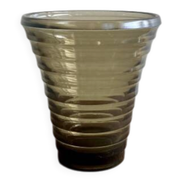 Smoked glass vase