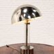 French modernist nickel-plated table lamp attributed to Jacques Adnet, 1940s