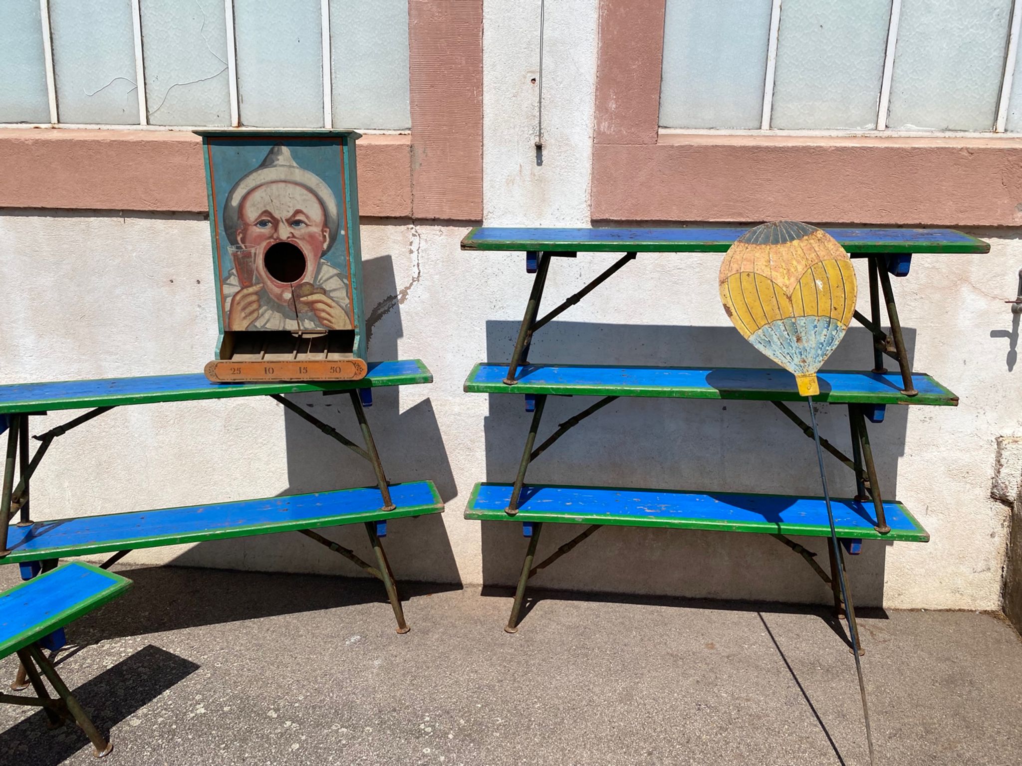 Set de 6 bancs de fête foraine