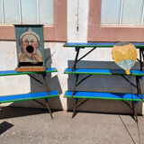Set of 6 fairground benches