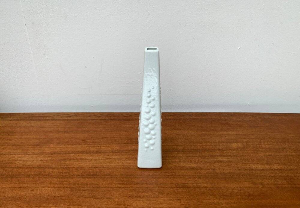 Vintage white porcelain vase from KPM Royal Porcelain, 1970s.