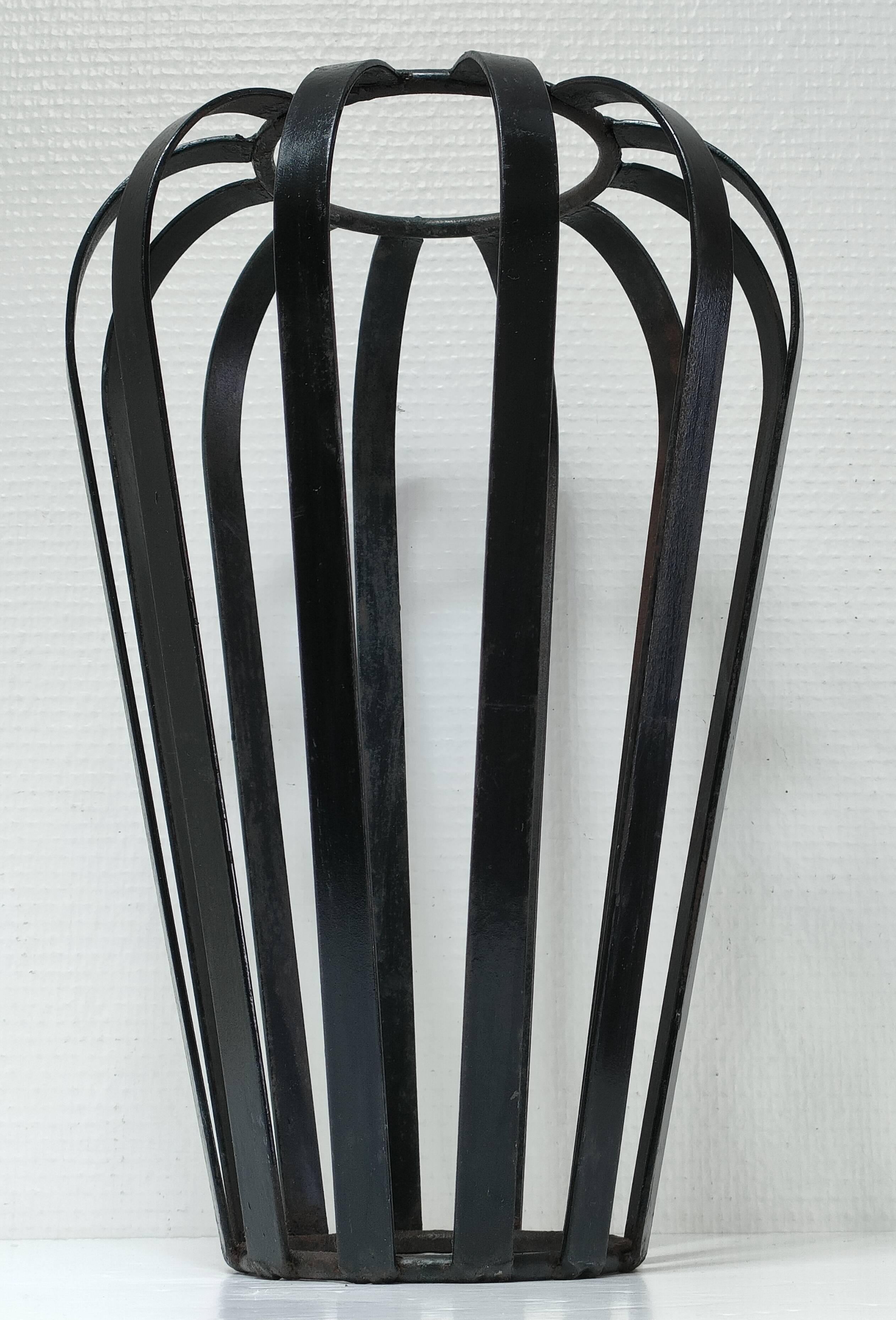Porte-plante fer battu et fer forgé design années 60