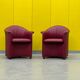 Red leather armchair on wheels, maison de sede. ( price for one )