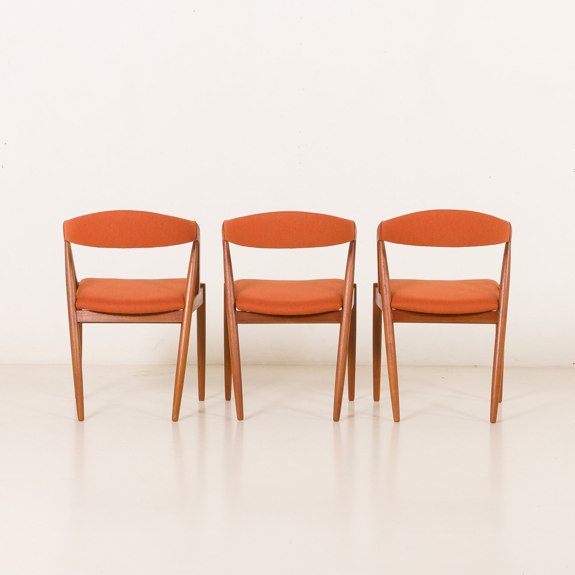 Kai Kristiansen chairs model 31, set of 3, Denmark 1960s