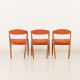Kai Kristiansen chairs model 31, set of 3, Denmark 1960s