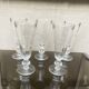 5 antique Caton-style champagne flutes in glass or crystal