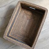 Wooden and wicker top