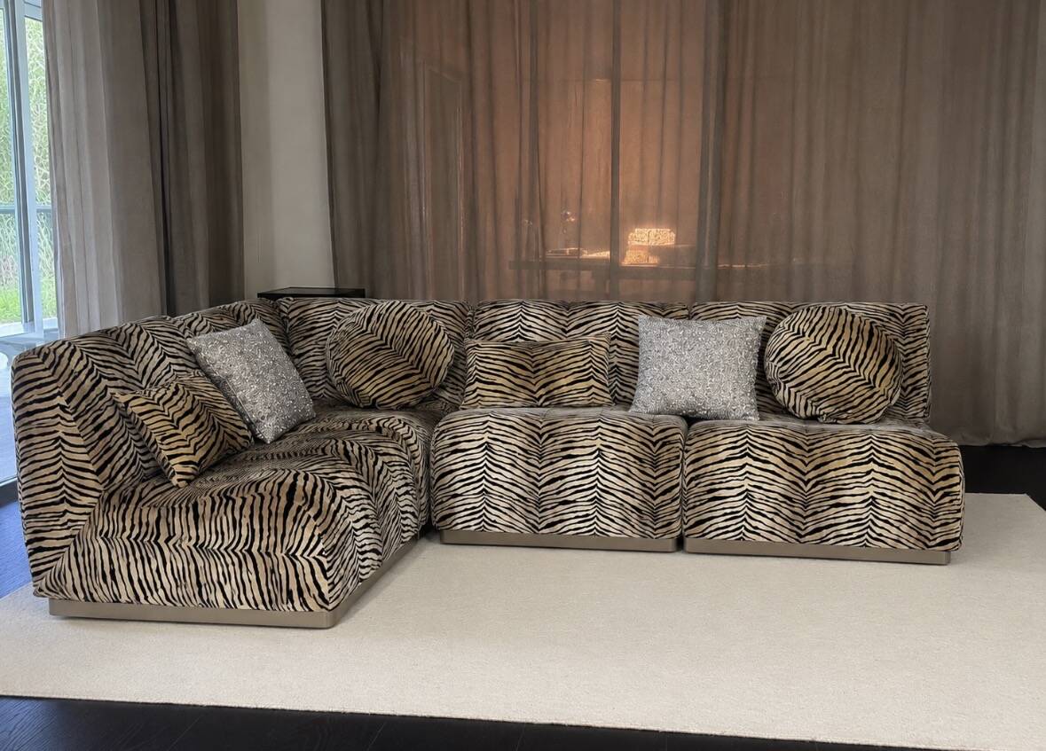 Round canapé - socialite family - tiger