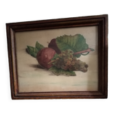 Aquarelle nature morte 19ème, signée et datée