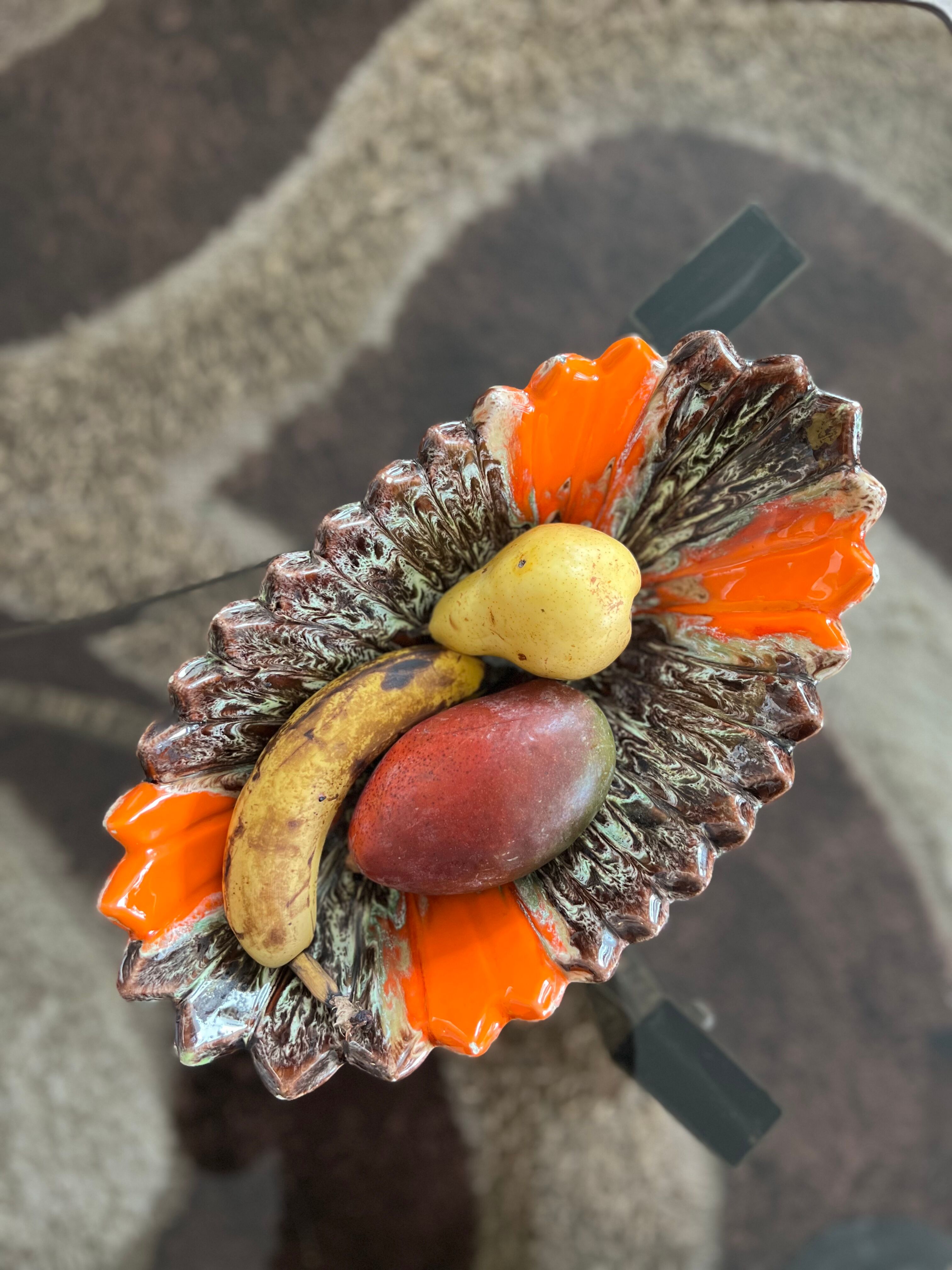 Vallauris orange fruit platter