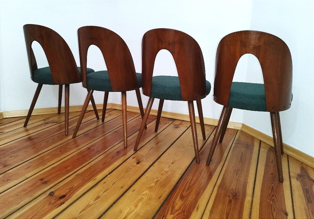Set of four chairs, designed by A. Suman, Tatra Nabytok, Czechoslovakia, 60s