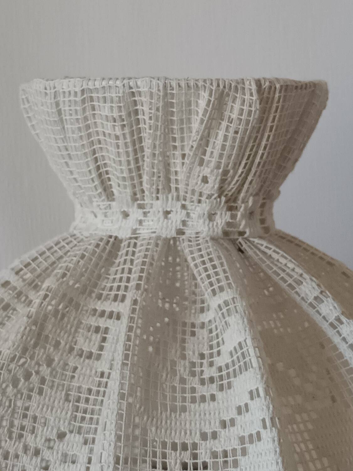 Vintage lace marquetry bedside lamp