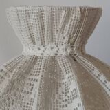 Vintage lace marquetry bedside lamp