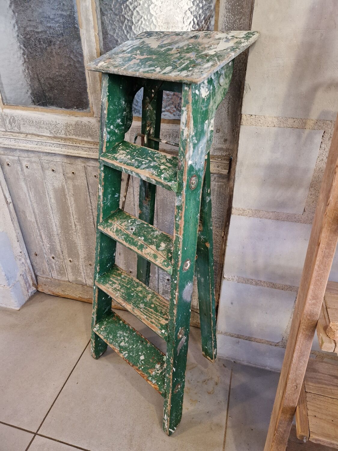 Antique painting workshop stepladder