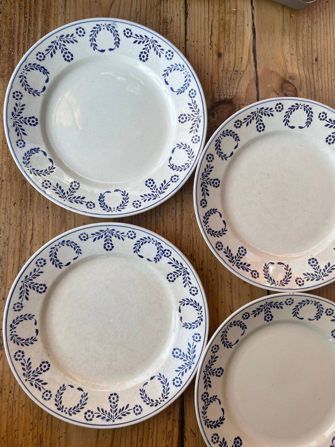 Luneville earthenware plates from 1890