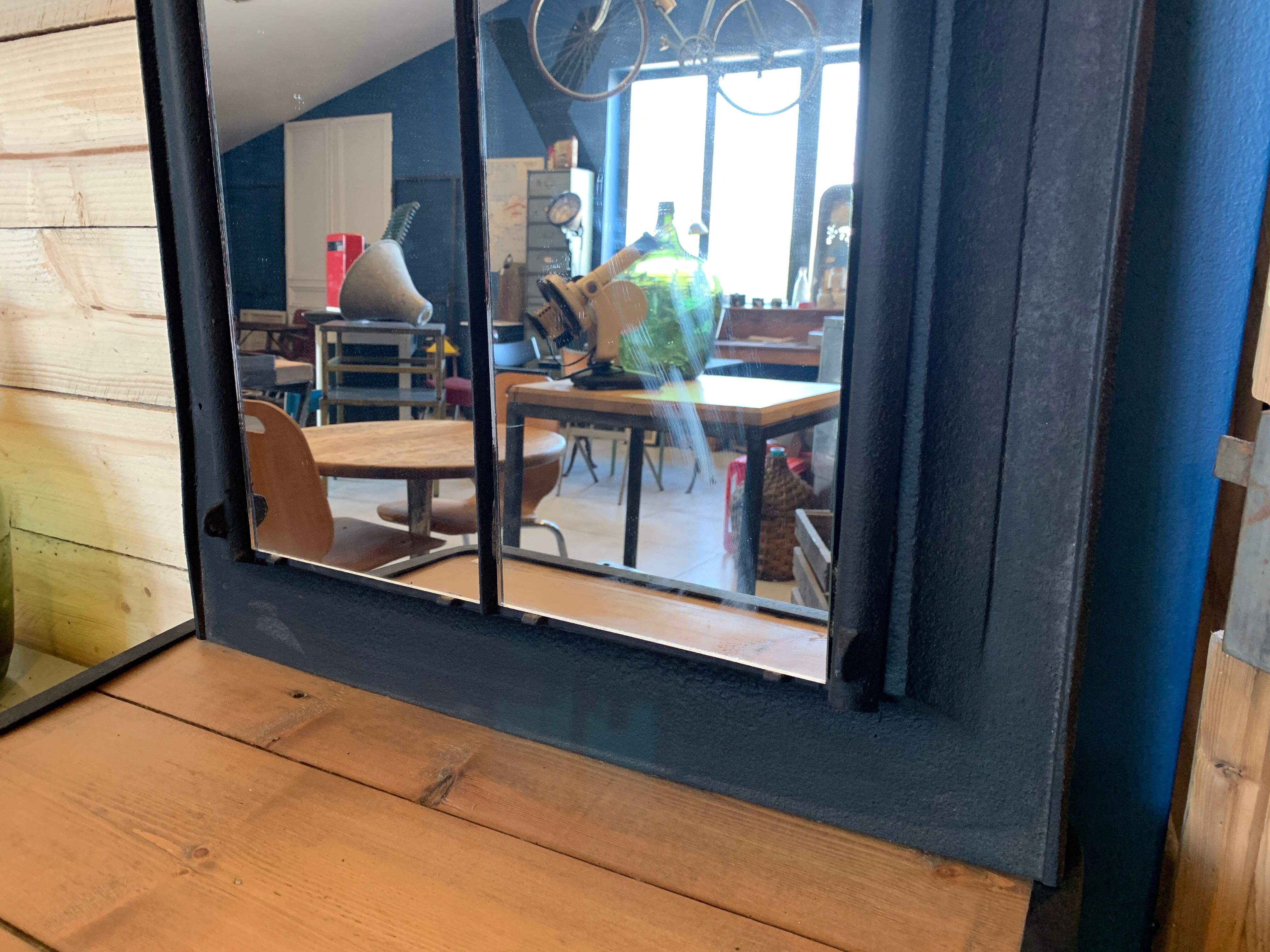 Industrial snuffbox mirror - 77x57cm