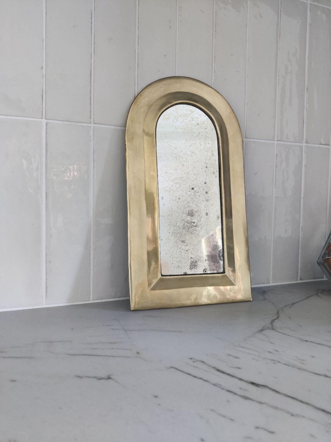 Brass mirror