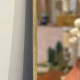 Miroir irrégulier organique trapèze barbier vintage Éden laiton doré