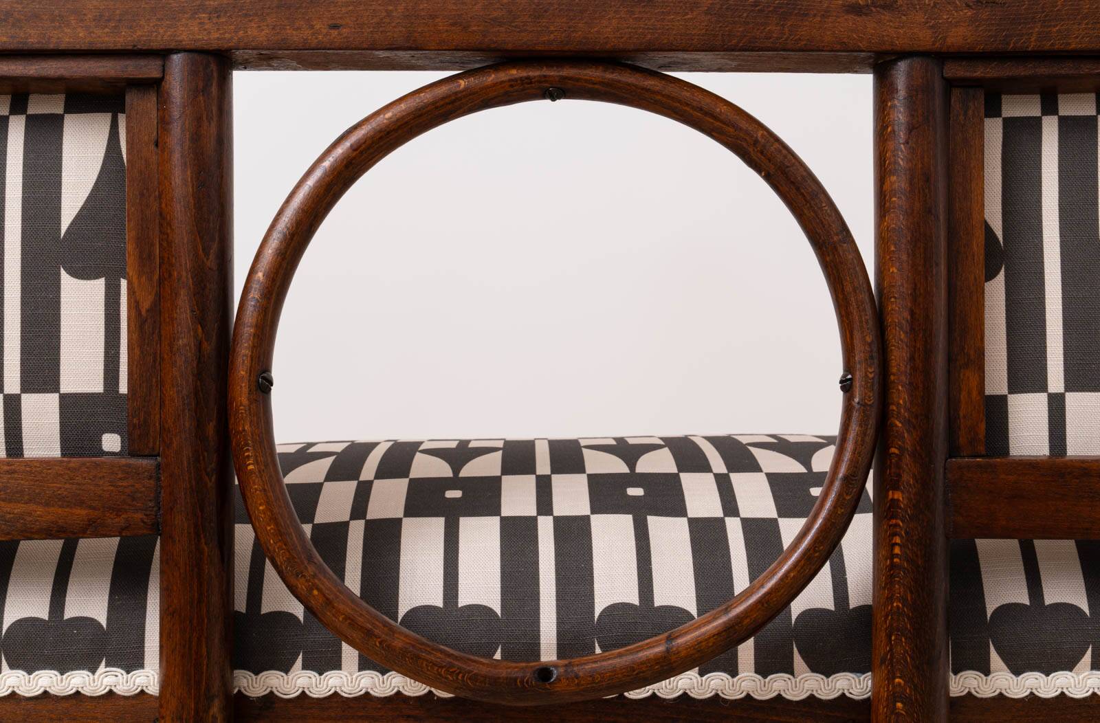 Josef Hoffmann Attributed Vienna Secession Bentwood Bench or Settee, Thonet