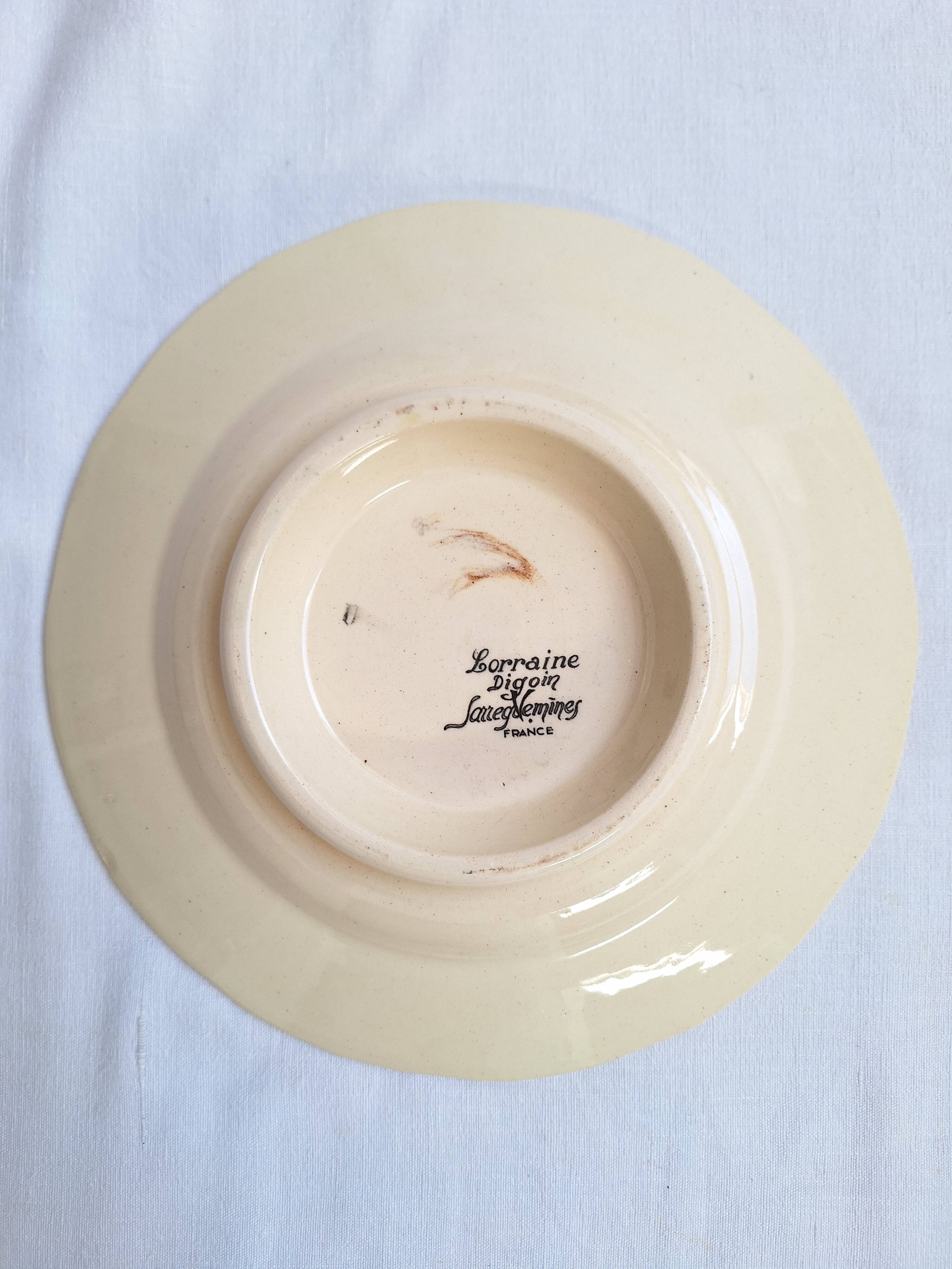 Stand / Compote dish Digoin Sarreguemines Model Loraine
