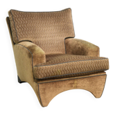 Beautiful fabric Art Deco design armchair by Bart van Bekhoven