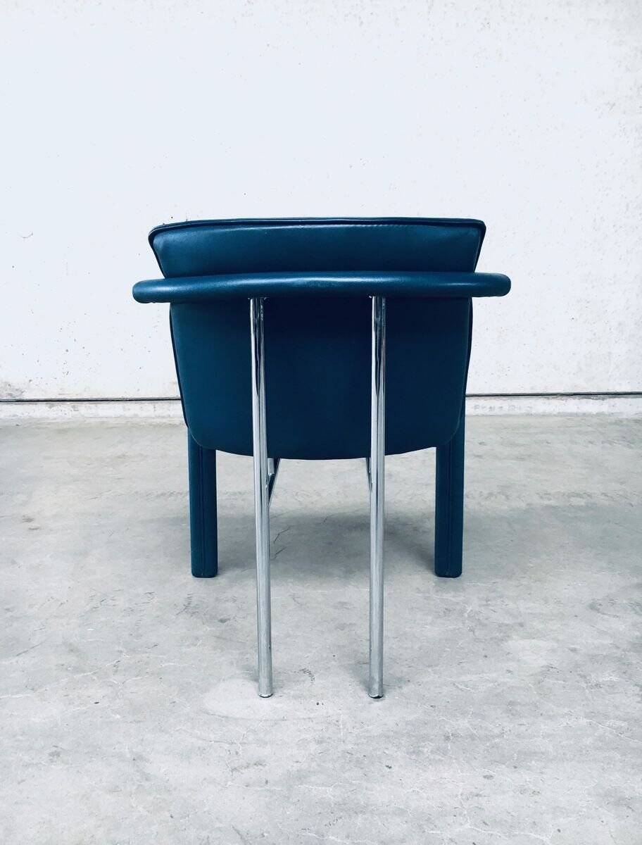 Leather Cachucha Dining Chairs by Hugo De Ruiter for Leolux, 1990s, Set of 4