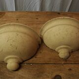 Pair wall lamps in reconstituted stone