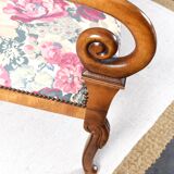 Ancienne banquette à motif floral