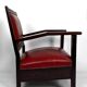 Pair of Colonial Art Deco Carved Wood Armchairs, Algeria, 1930