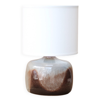 Lampe en céramique marron et bleu-gris, années 60