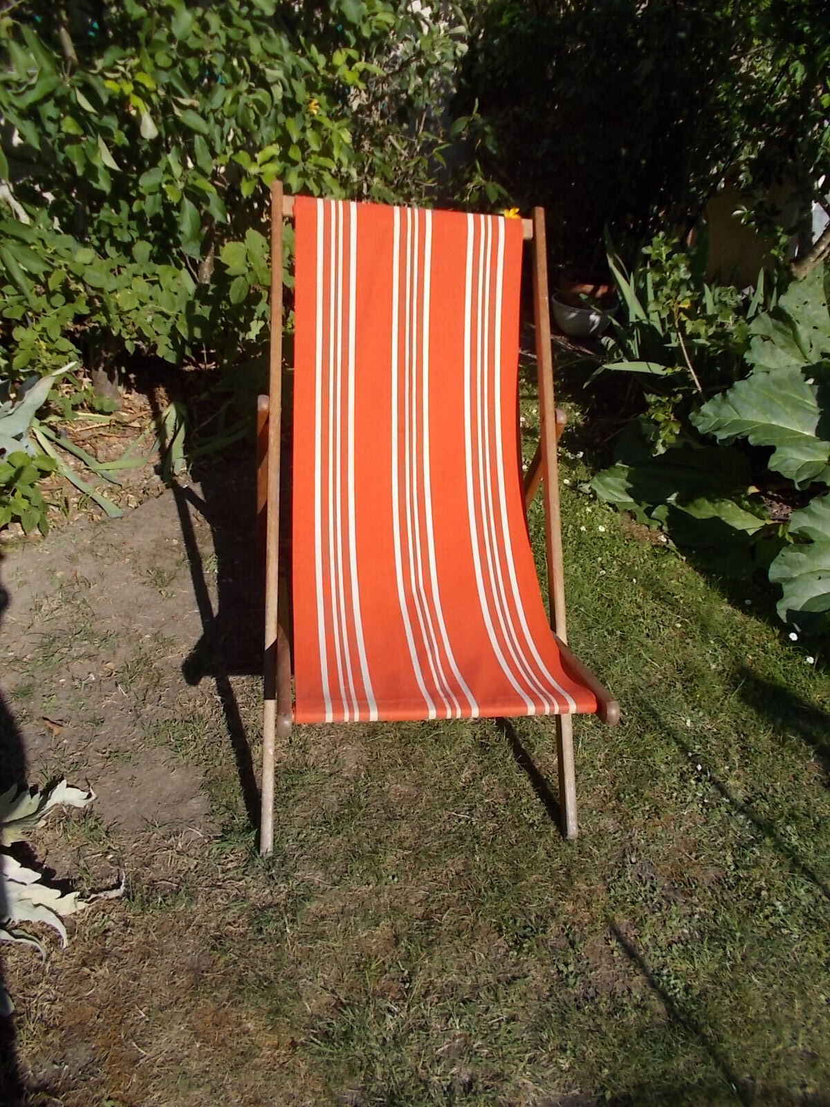Vintage orange and wood transat