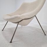 Chaise Oyster avec pouf par Pierre Paulin pour Artifort, années 1960