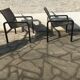 Pair of leather and metal chairs 70s