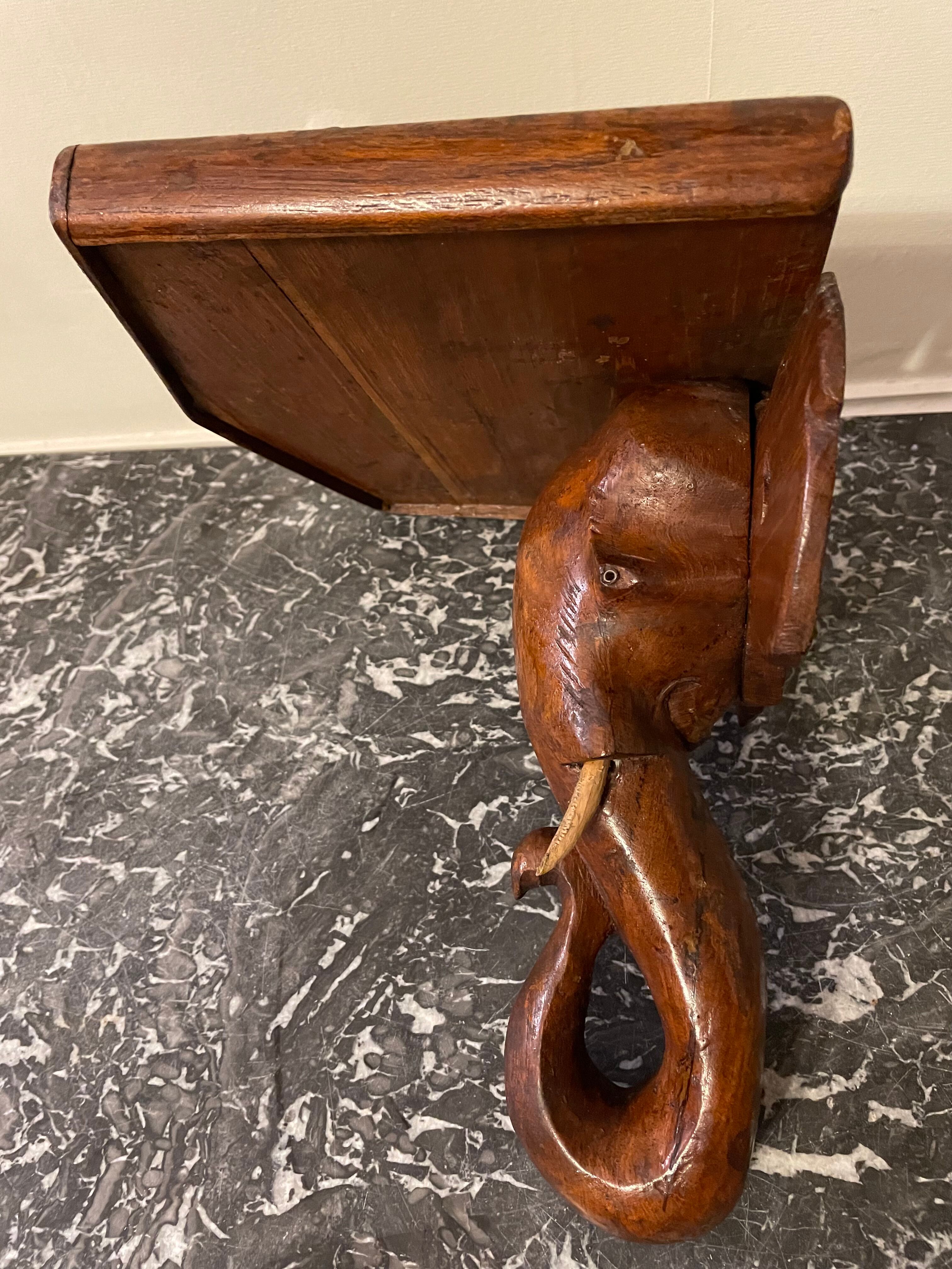 Wall console elephant head