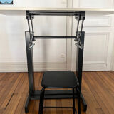 Drawing table with industrial stool