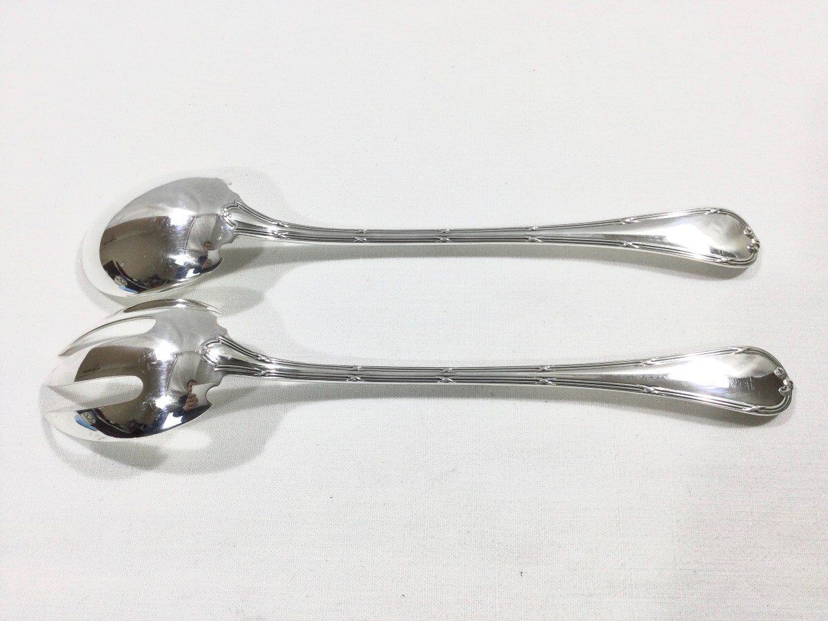 Christofle - Cross ribbon Model Salad Cutlery