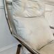 Fauteuil tubulaire en métal chromé, années 70