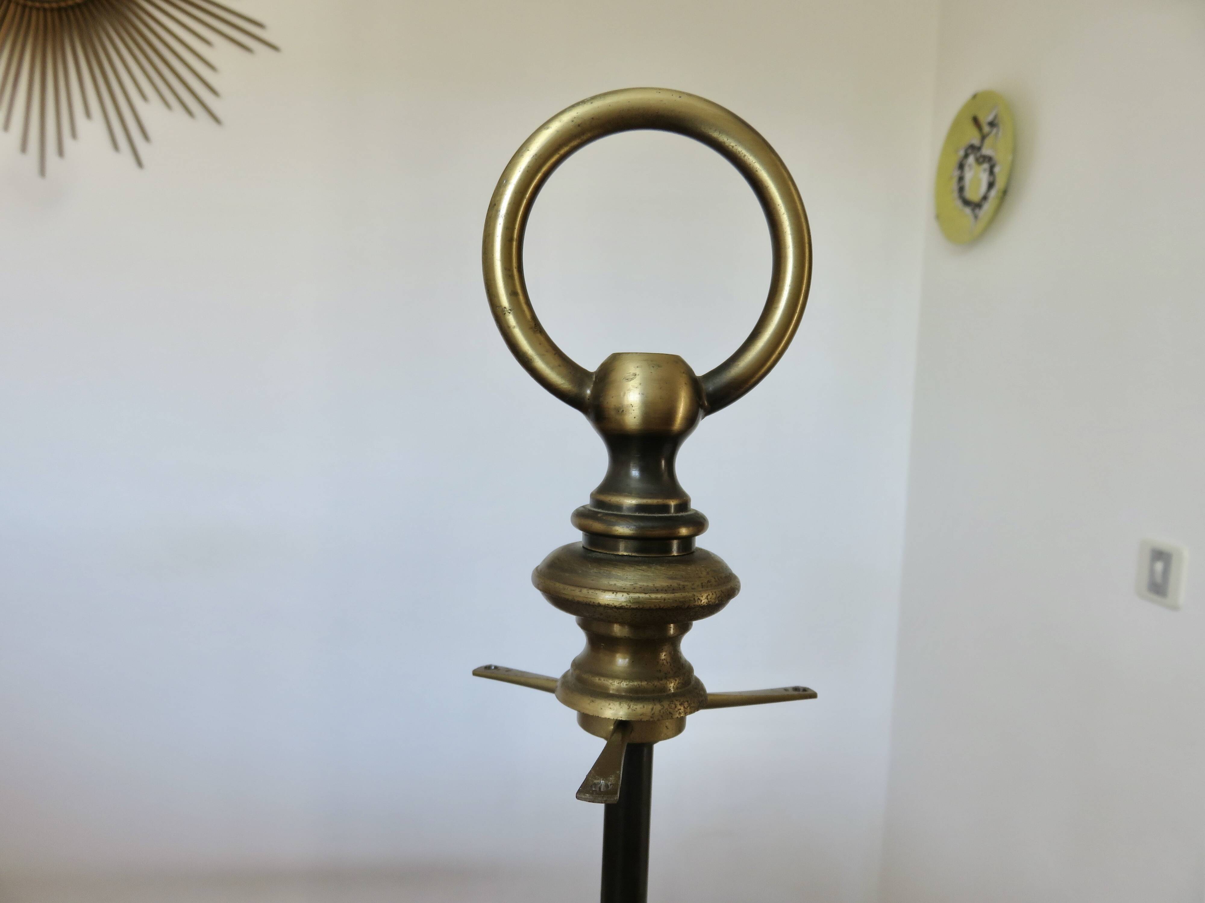 Bronze hot water bottle lamp with 3 lights