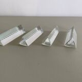 Set of 4 triangular knife holders with cut