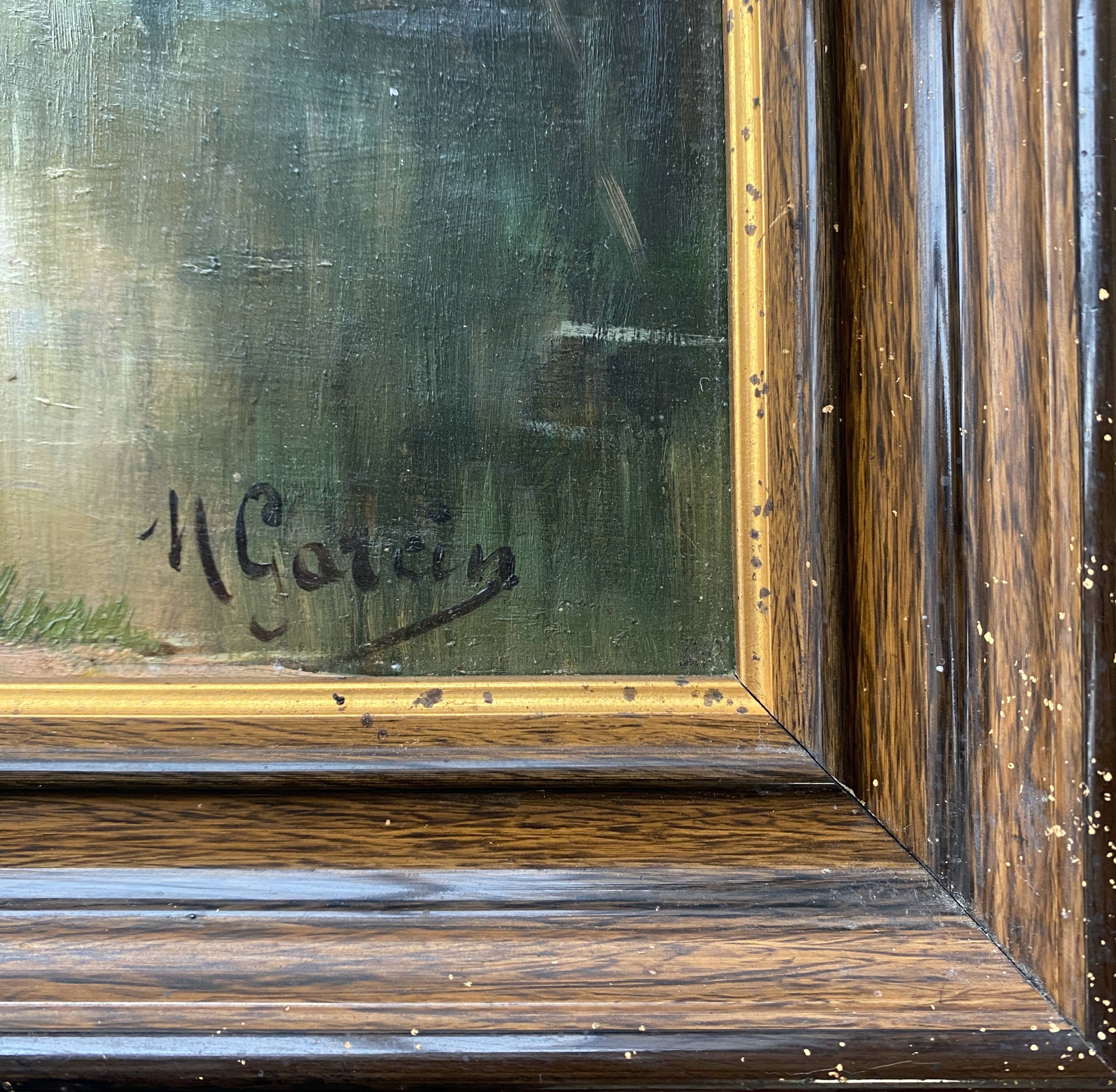 Painting made in oil on wooden panel