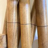 Oak accordion coat rack with 10 hooks