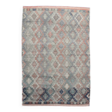 5x8 Kilim Light Blue Geometric Style Kilim Rug, 165x245Cm