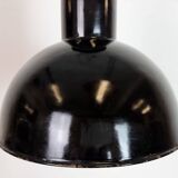 Black Enamel Industrial Pendant Lamp from AEG, 1930s