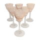 Former 6 glasses with liqueur on foot