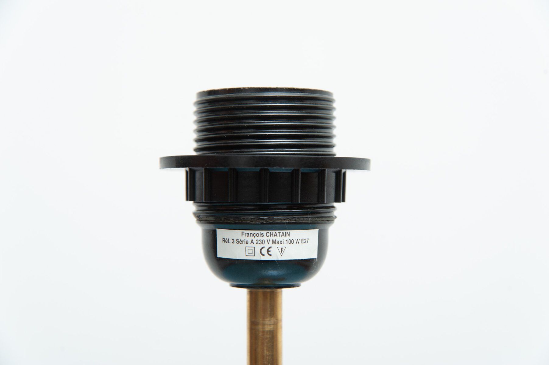 Large Shanghai ceramic lamp by François Chataîn, 1980s